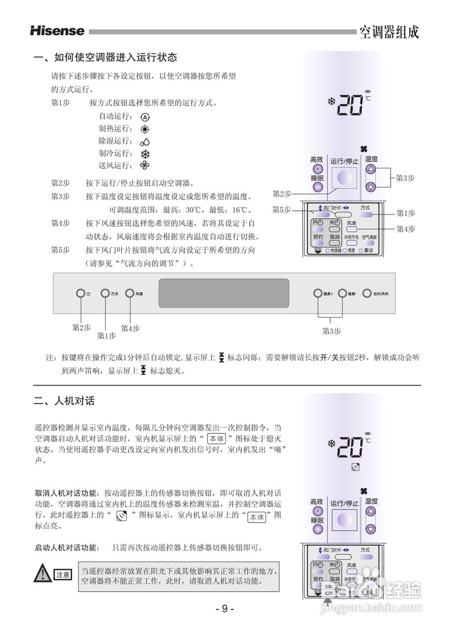 海信空调器KFR-60LW/27ZBp型使用说明书:[2]