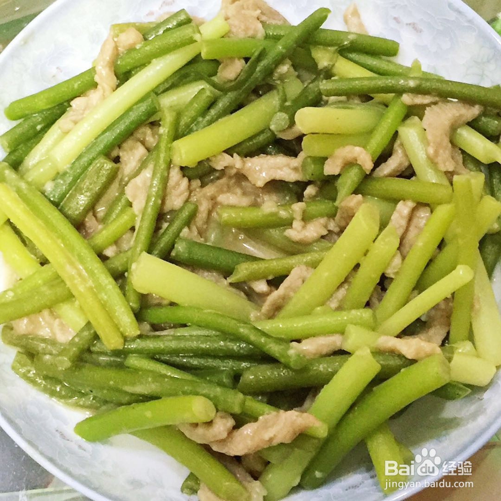 如何制作蒜苔炒肉丝