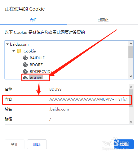 谷歌浏览器怎么获取Cookie中的Bduss值