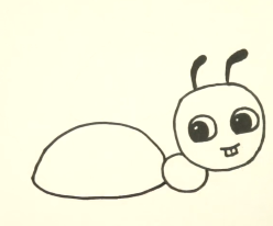 手工简笔画——怎么画背米粒的小蚂蚁