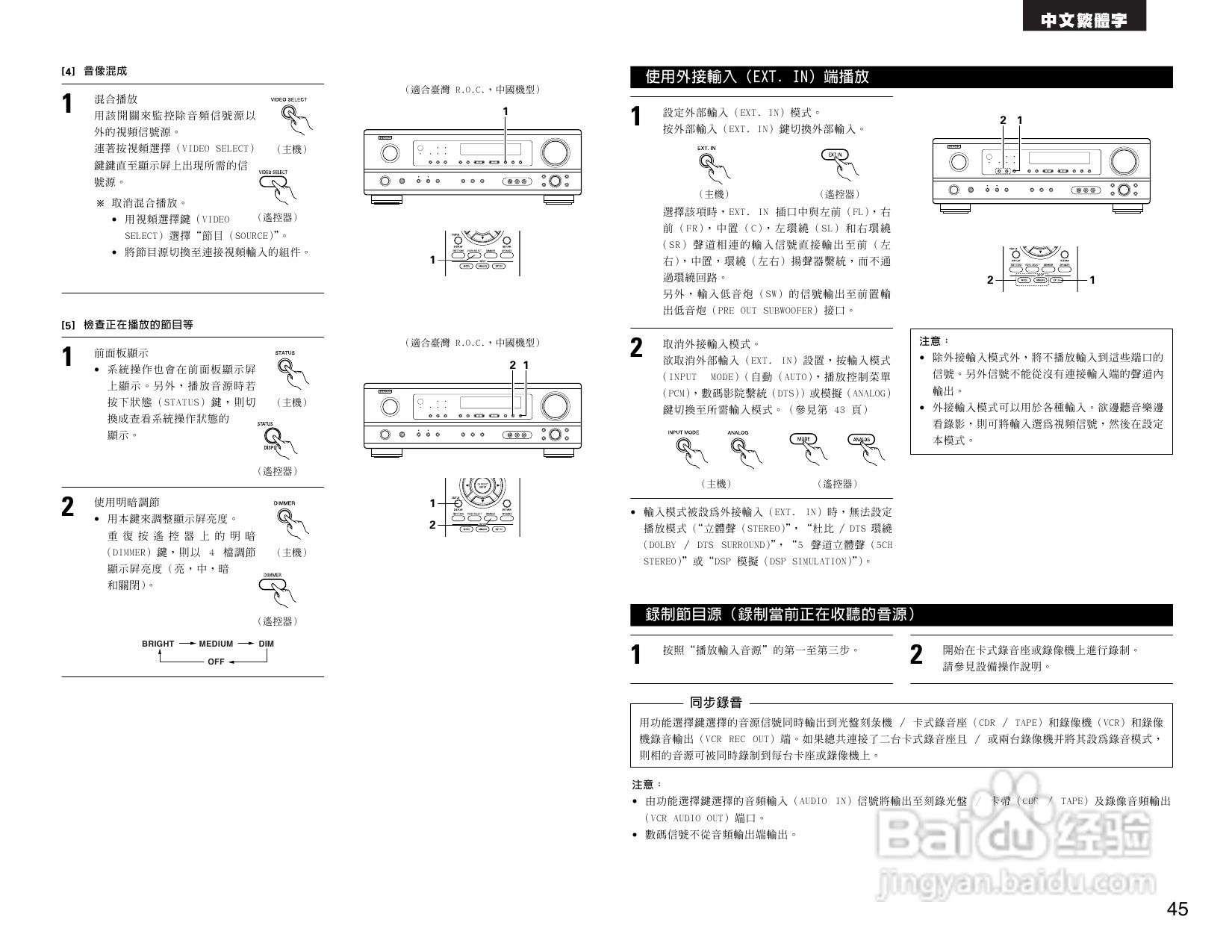 DENON AVR-1484收音环绕扩音机操作说明书:[3]