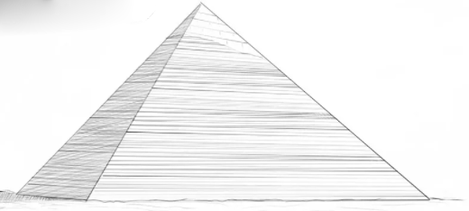 如何画金字塔
