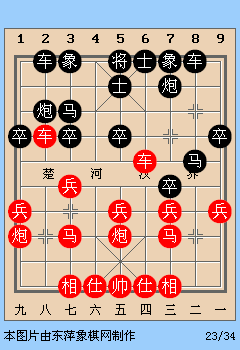 象棋开局之红五九炮黑外肋马型（红左车压境式）