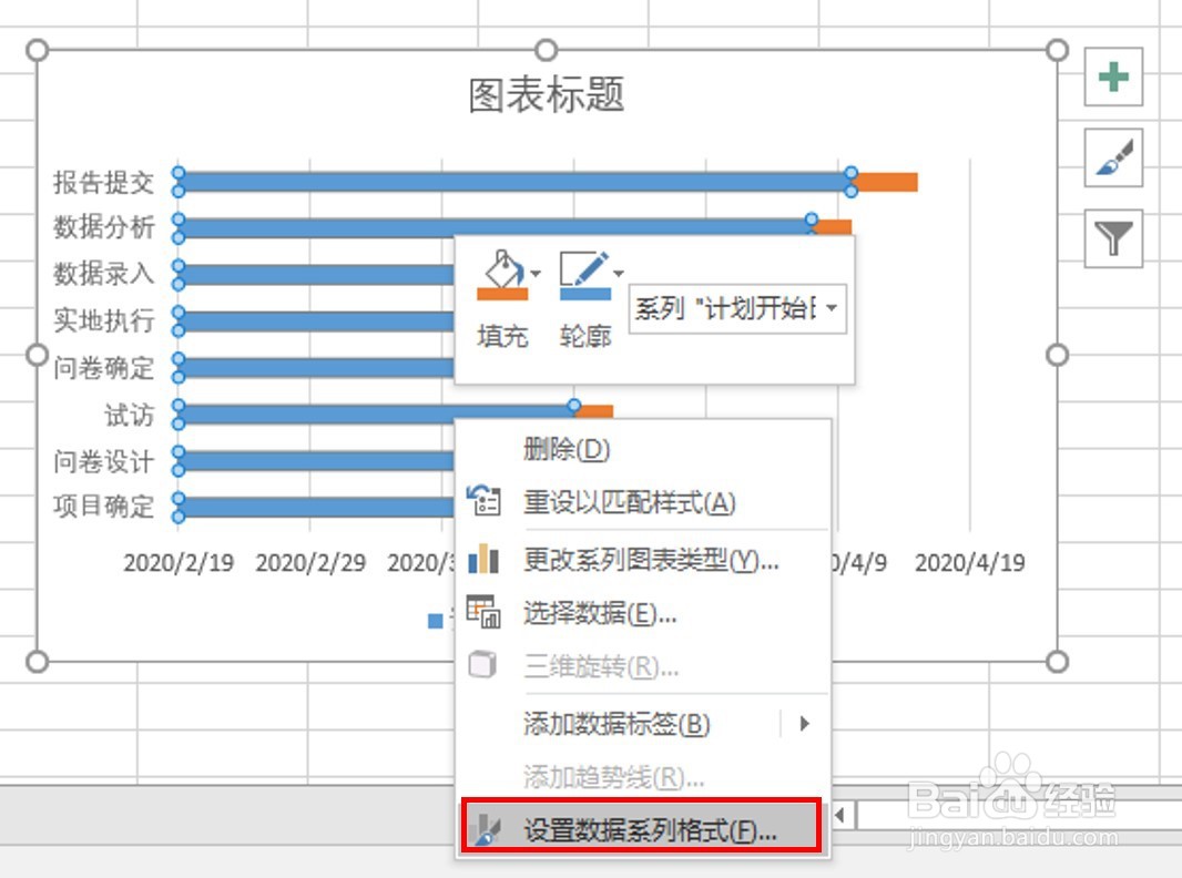 如何利用EXCEL制作甘特图