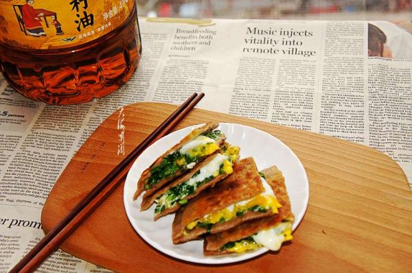 全麦韭菜鸡蛋饼