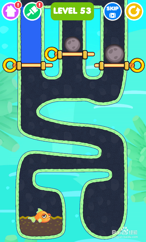 怎样通过Save The Fish的LEVEL 53