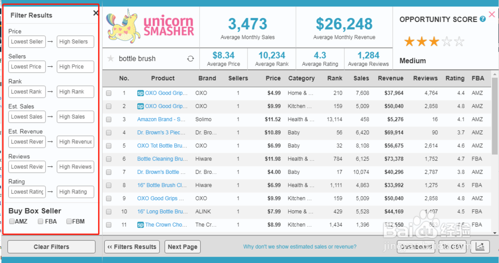 亚马逊选品工具：Unicorn Smasher Pro操作指南