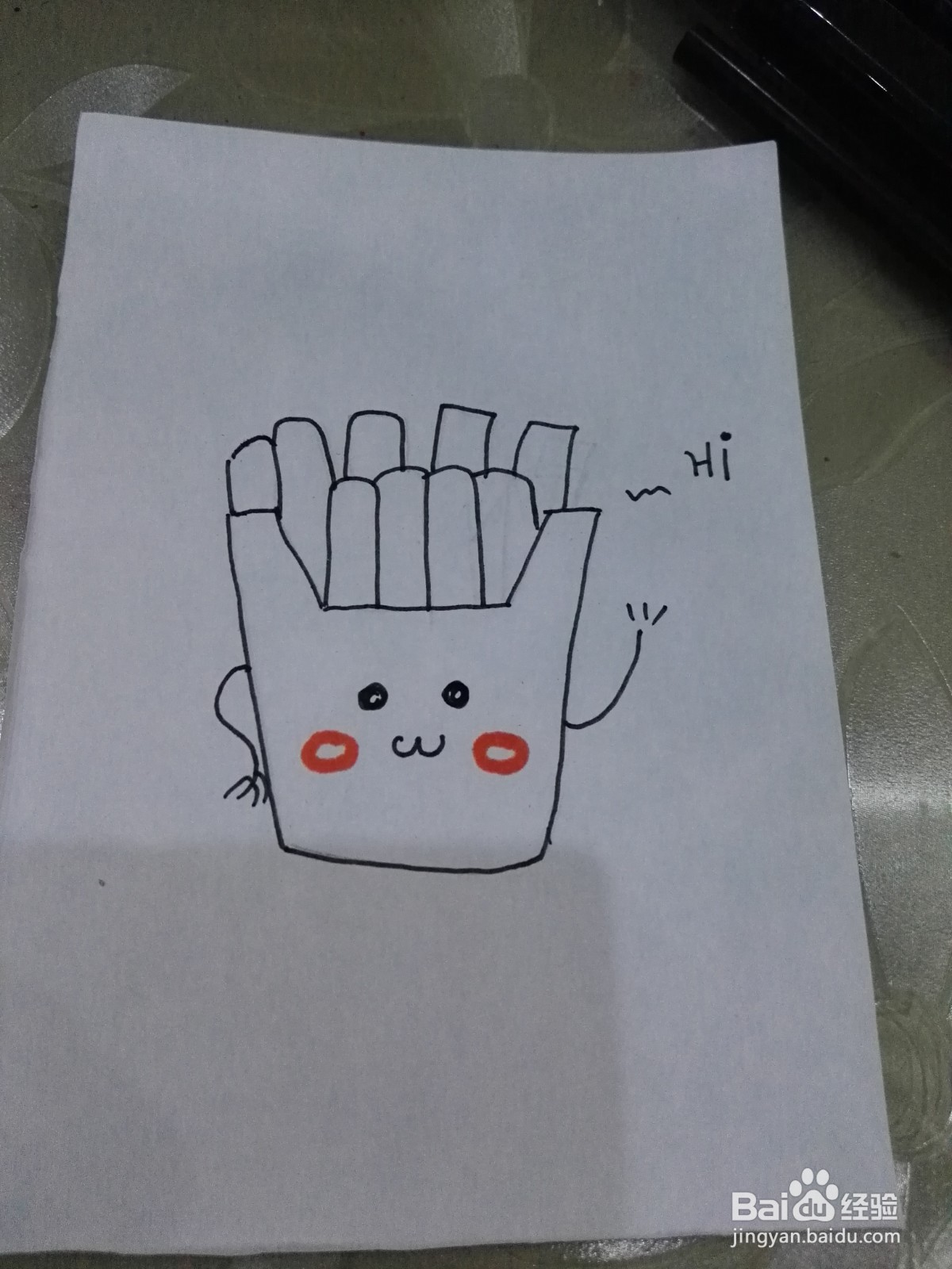 小薯条的简笔画