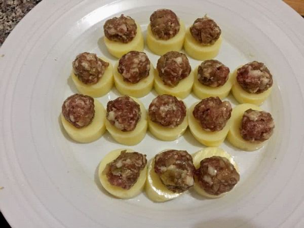 玉子豆腐蒸肉丸