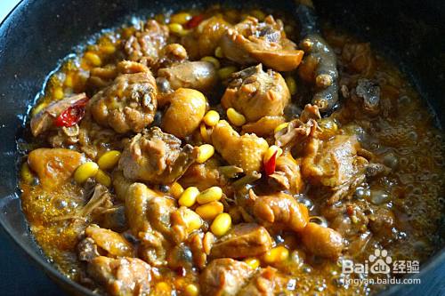 小鸡炖黄豆的做法