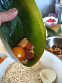 咸蛋黄五花肉粽