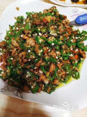 食补养生秋葵炒肉