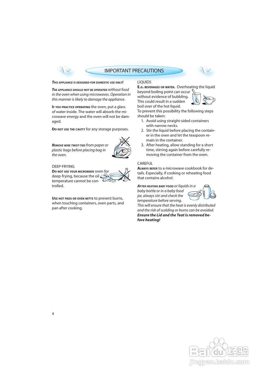 惠而浦AMW494/IX内置式微波炉用户手册