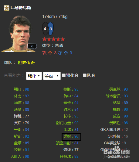 FIFA ONLINE 3球员能力值各数值作用（四）