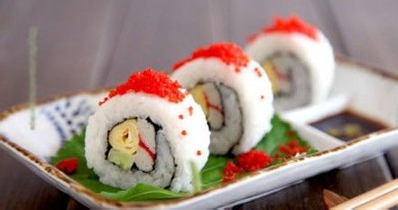 鱼籽酱寿司：外国小菜品，好看又好吃