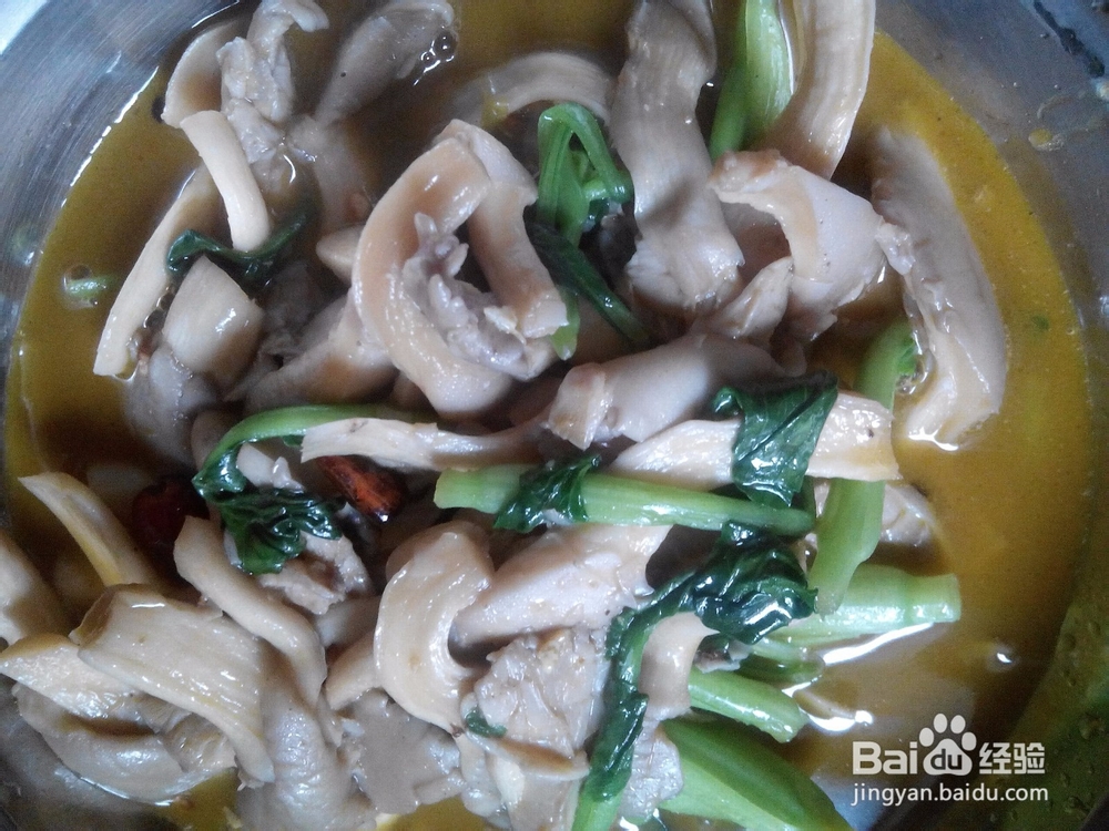 蘑菇炒青菜的做法
