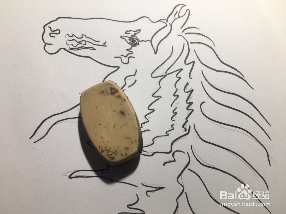 马的简笔画 马的抽象线描画