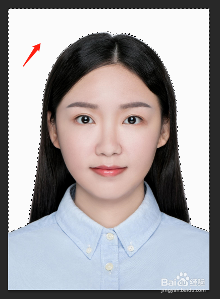 ps证件照白色换蓝色