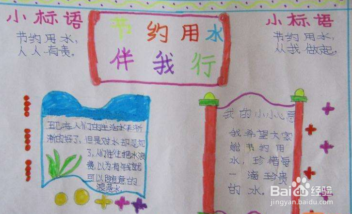 关于小学生节约用水的手抄报