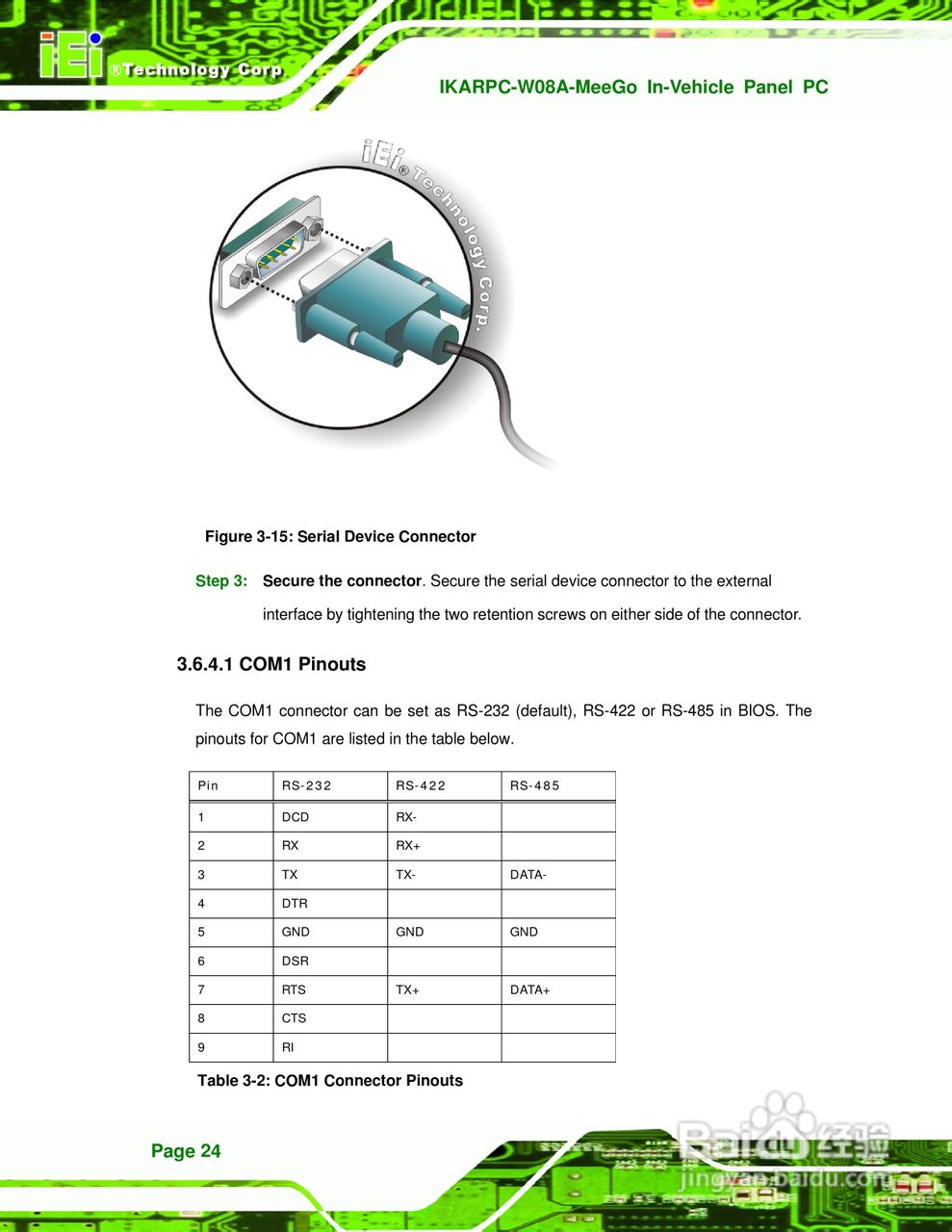 IEI威强 IKARPC-W08A-MeeGo车载电脑说明书:[4]