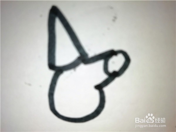 怎么样用简笔画画戴帽子的小猪