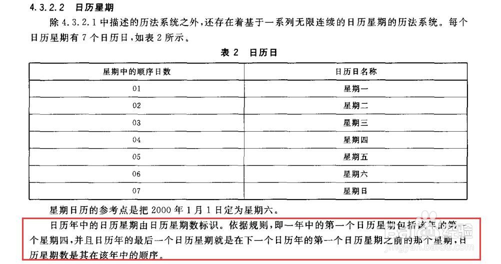 新的一年的第一周是怎么定义的