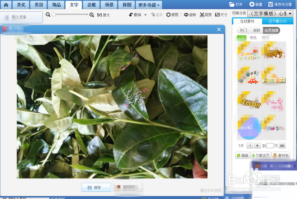 图片添加文字特效方法