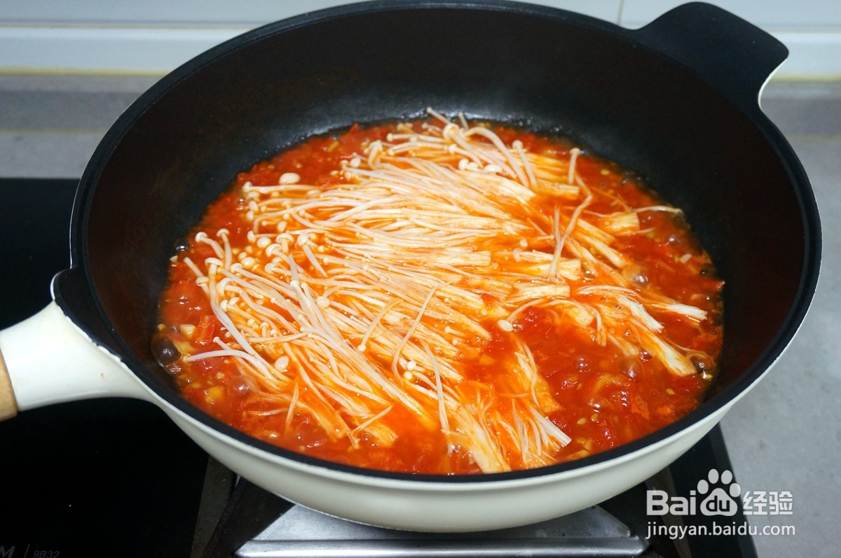 西红柿金针菇浓汤