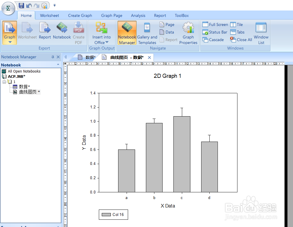 怎么用sigmaplot软件绘制带误差线的柱状图