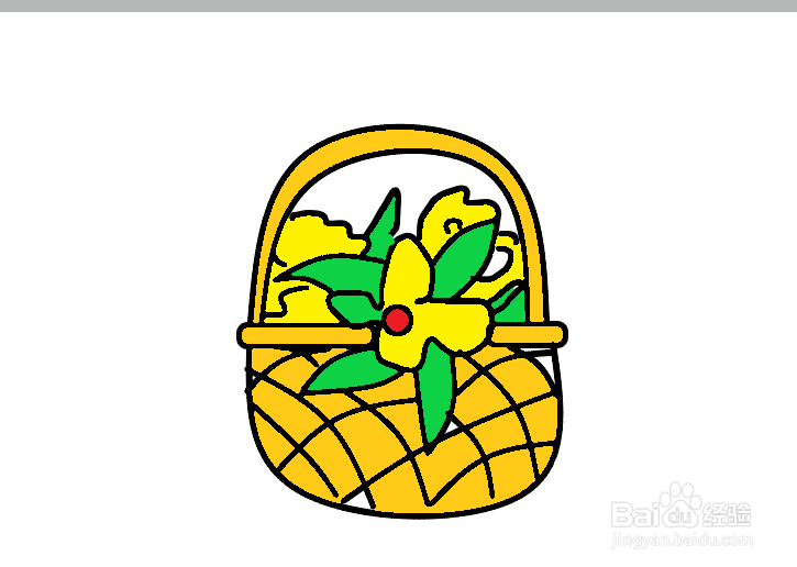 简笔画花篮怎么画