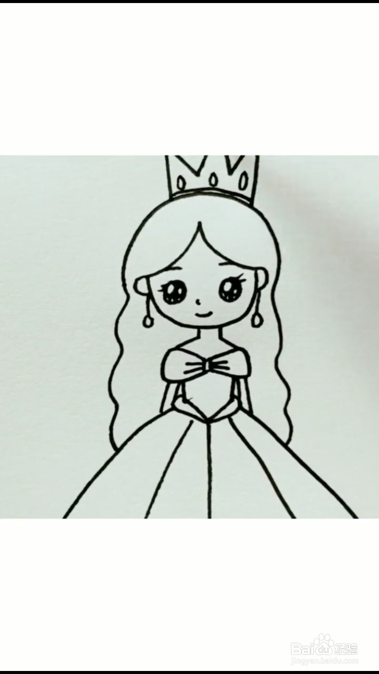 简笔画公主的画法图片
