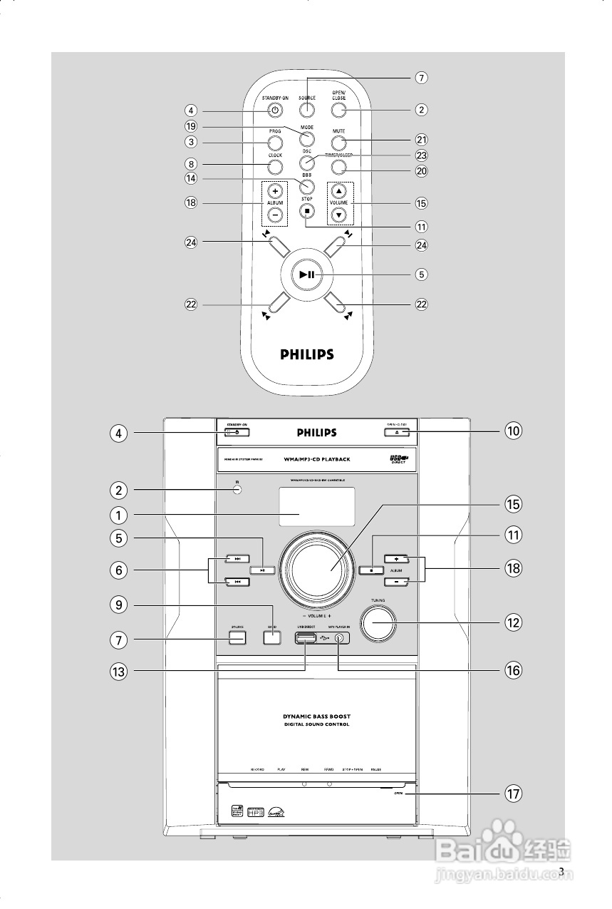 PHILIPS FWM185迷你组合音使用说明书:[1]