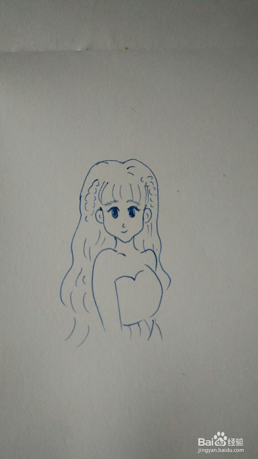 卡通美女简笔画画法
