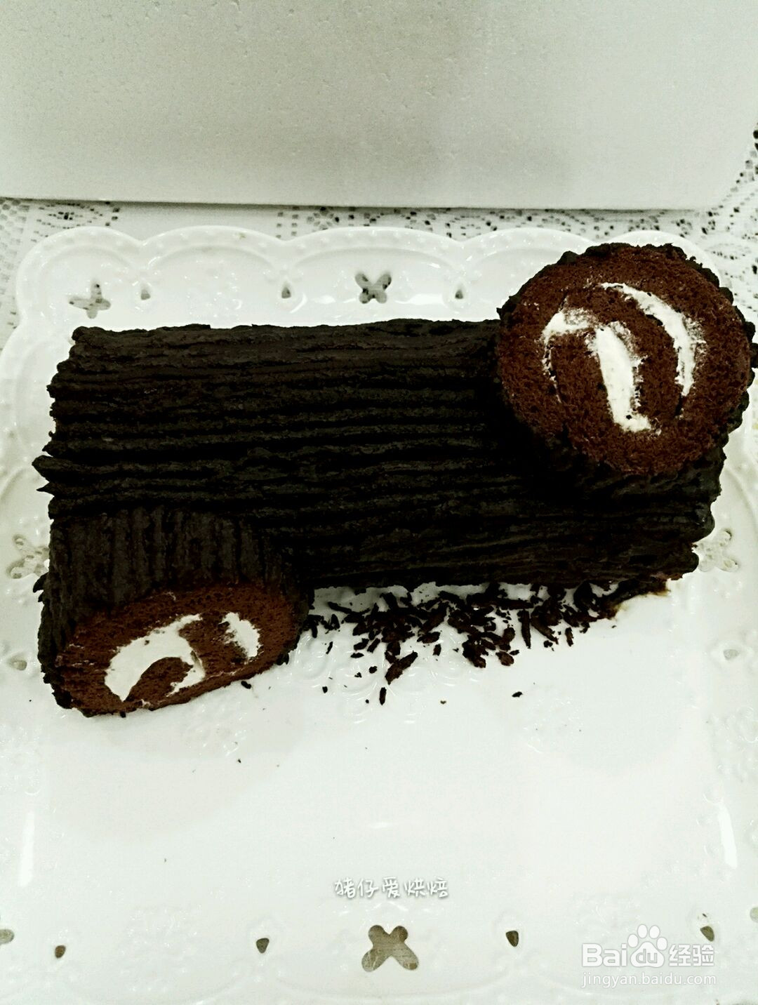 圣诞树桩蛋糕的做法