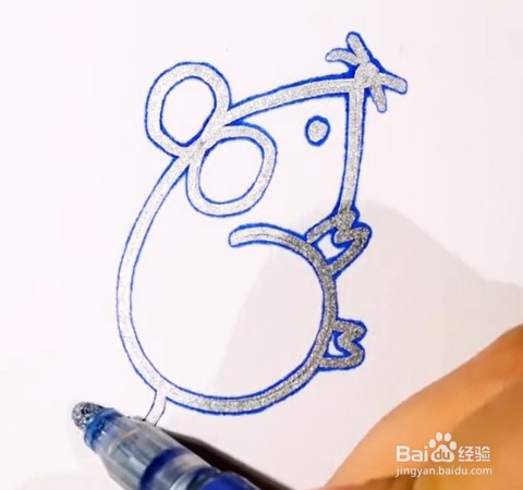 如何快速画出可爱的小老鼠