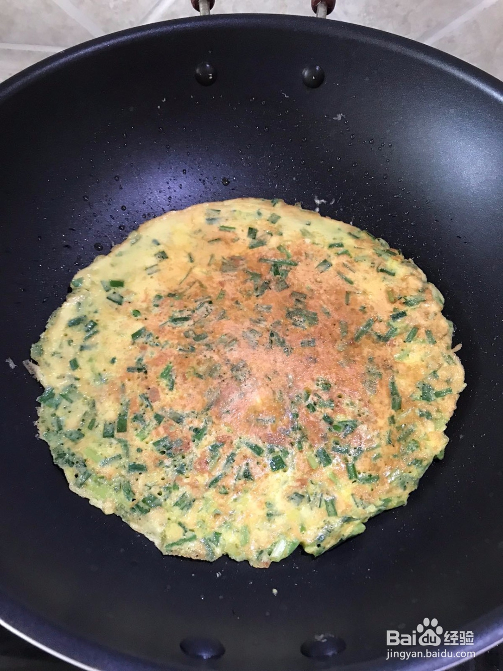 菜与主食合一的韭菜鸡蛋饼