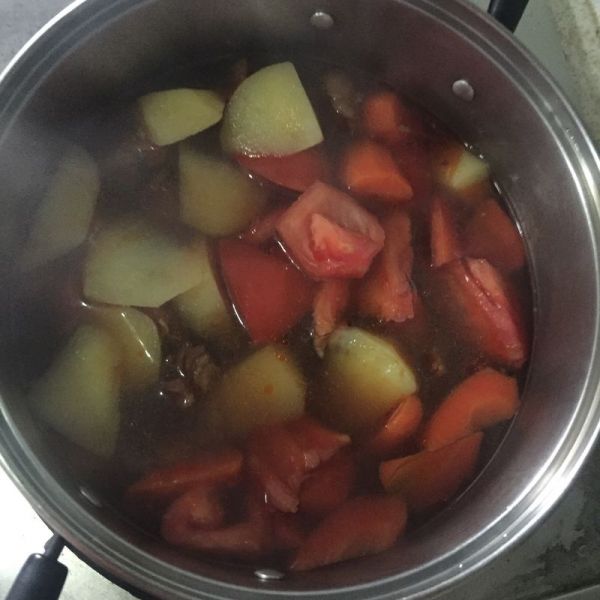 番茄胡萝卜土豆炖牛肉