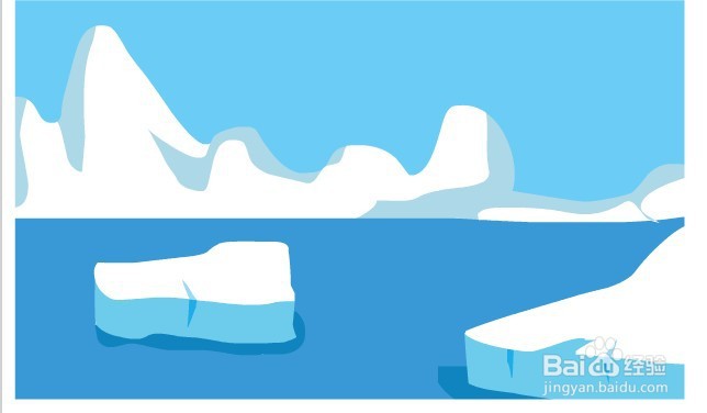 flash绘制南极风光场景