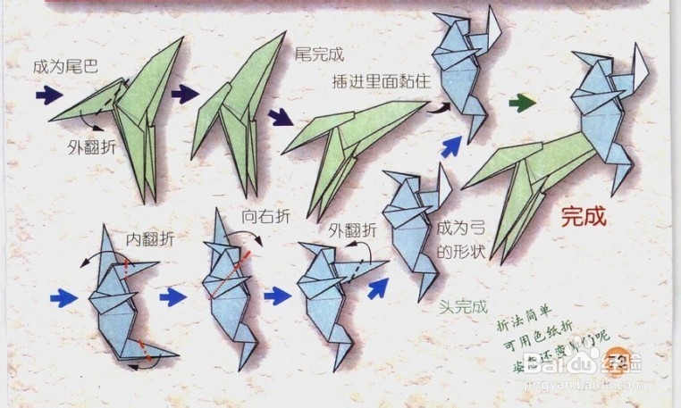 星座折纸教程--射手座（人马座）