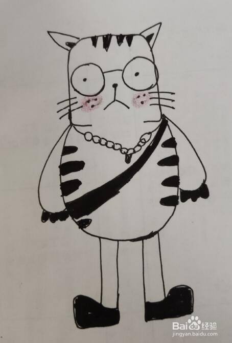 儿童漫画猫的画法 百度经验 儿童漫画猫的画法 百度经验