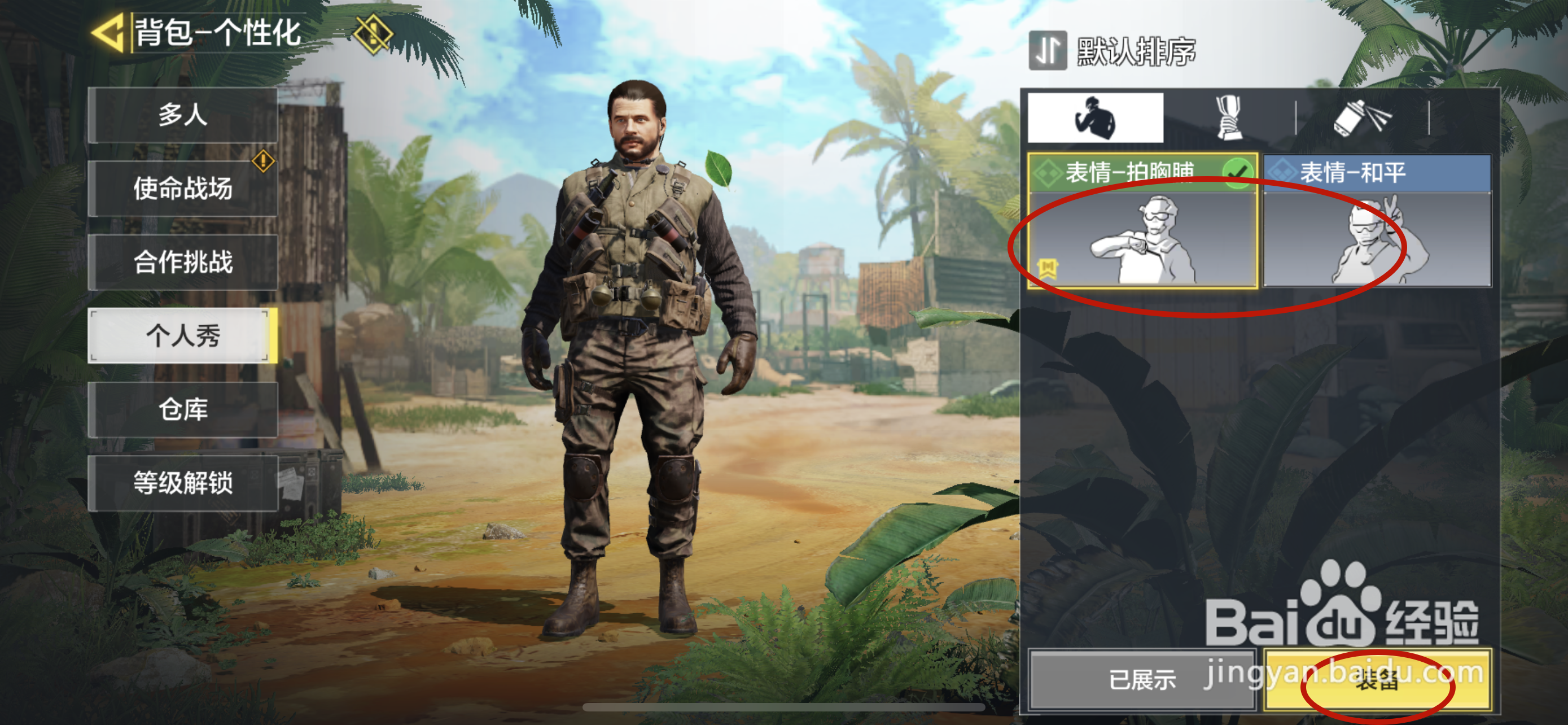 使命召唤手游如何设置个人秀