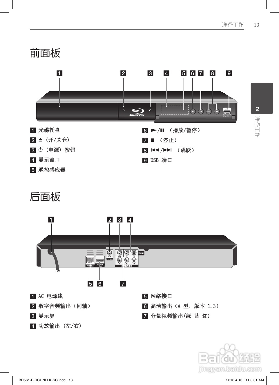 LG BD560蓝光播放器使用说明书:[1]
