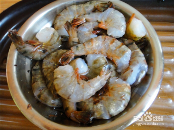 大虎虾圆白菜炒面
