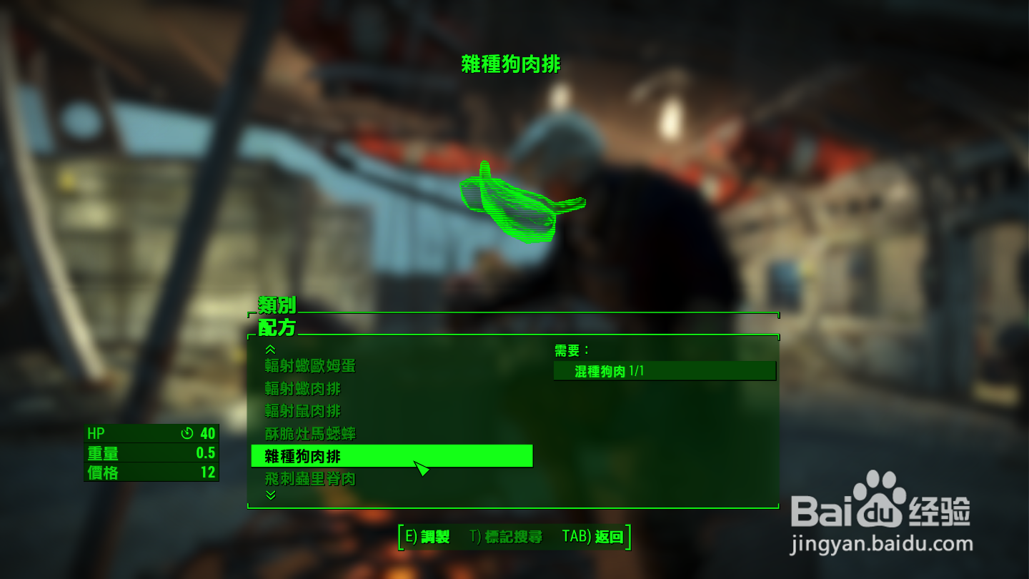 辐射4杂种狗肉排如何制作