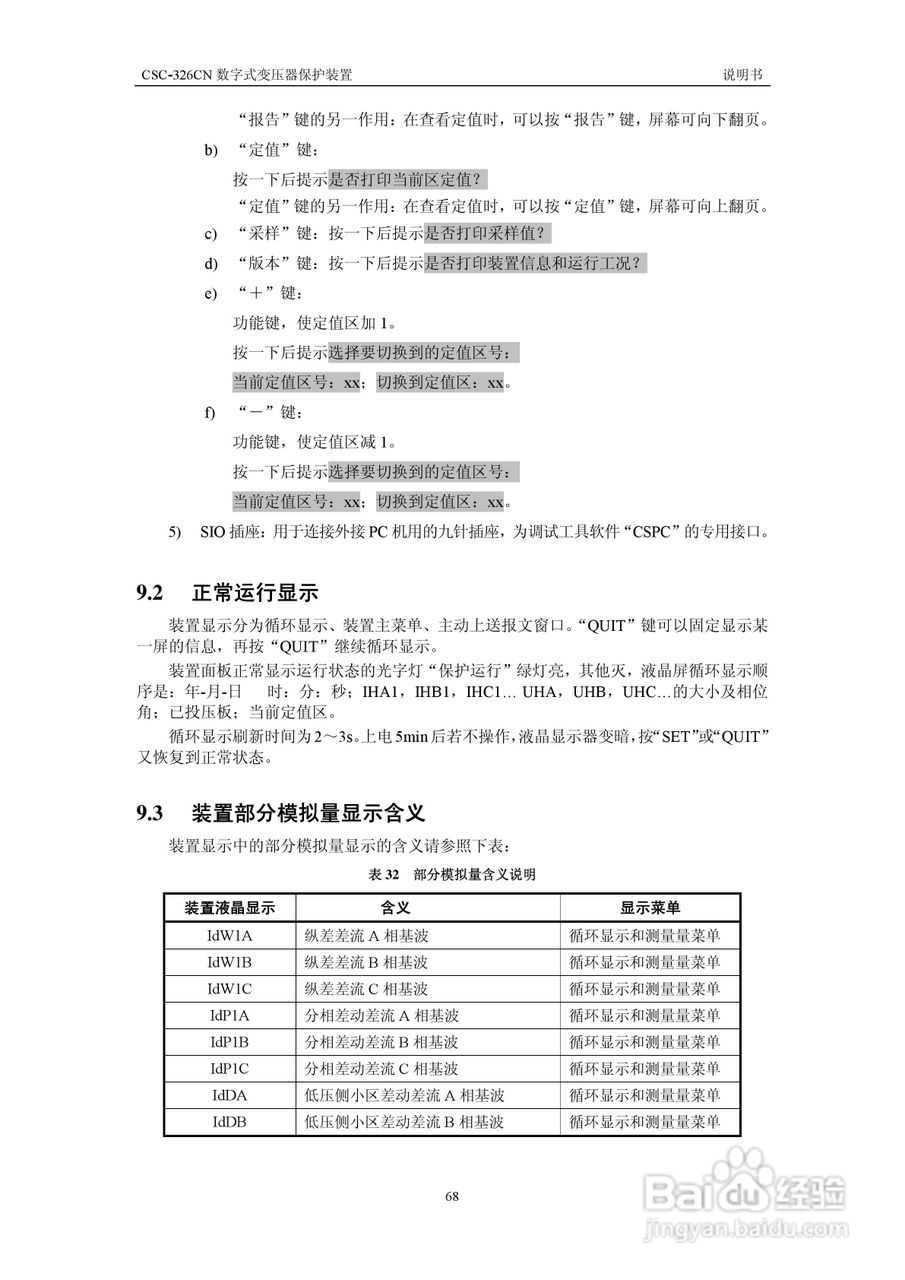 CSC-326CN数字式变压器保护装置说明书:[8]