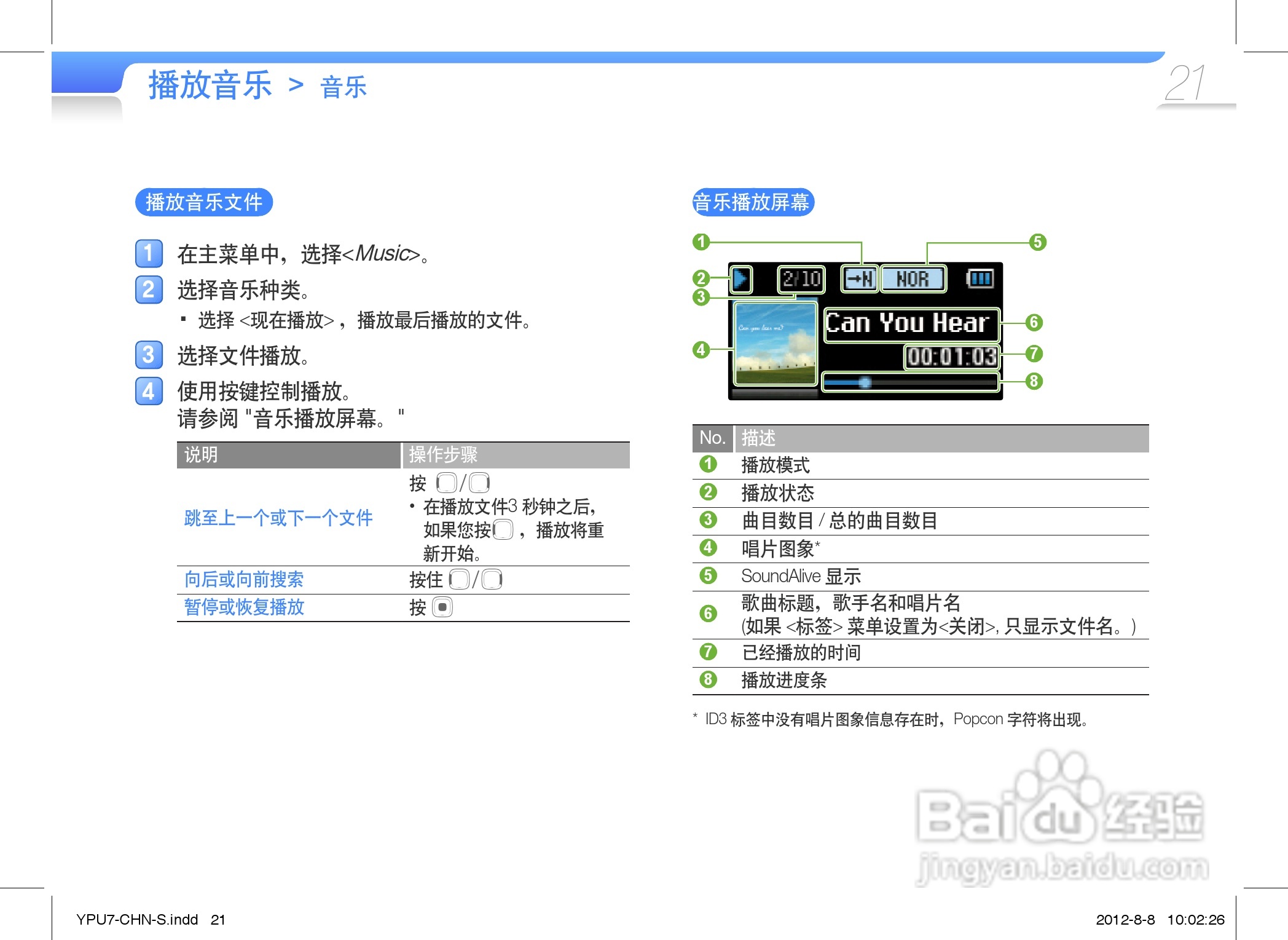 三星YP-U7AS数码音频播放器使用说明书:[3]