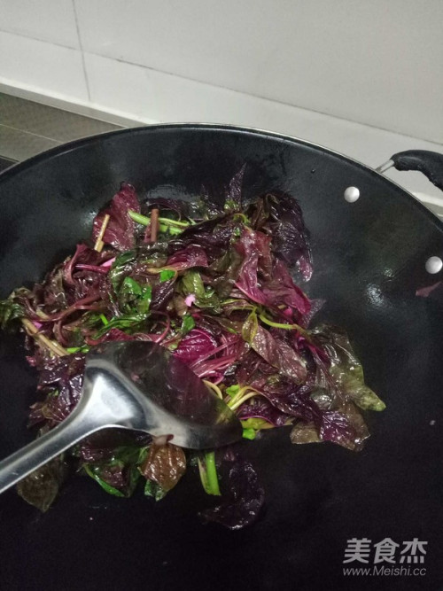 炒红苋菜的做法