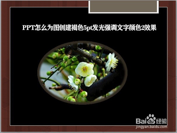 PPT怎么为图创建褐色5pt发光强调文字颜色2效果