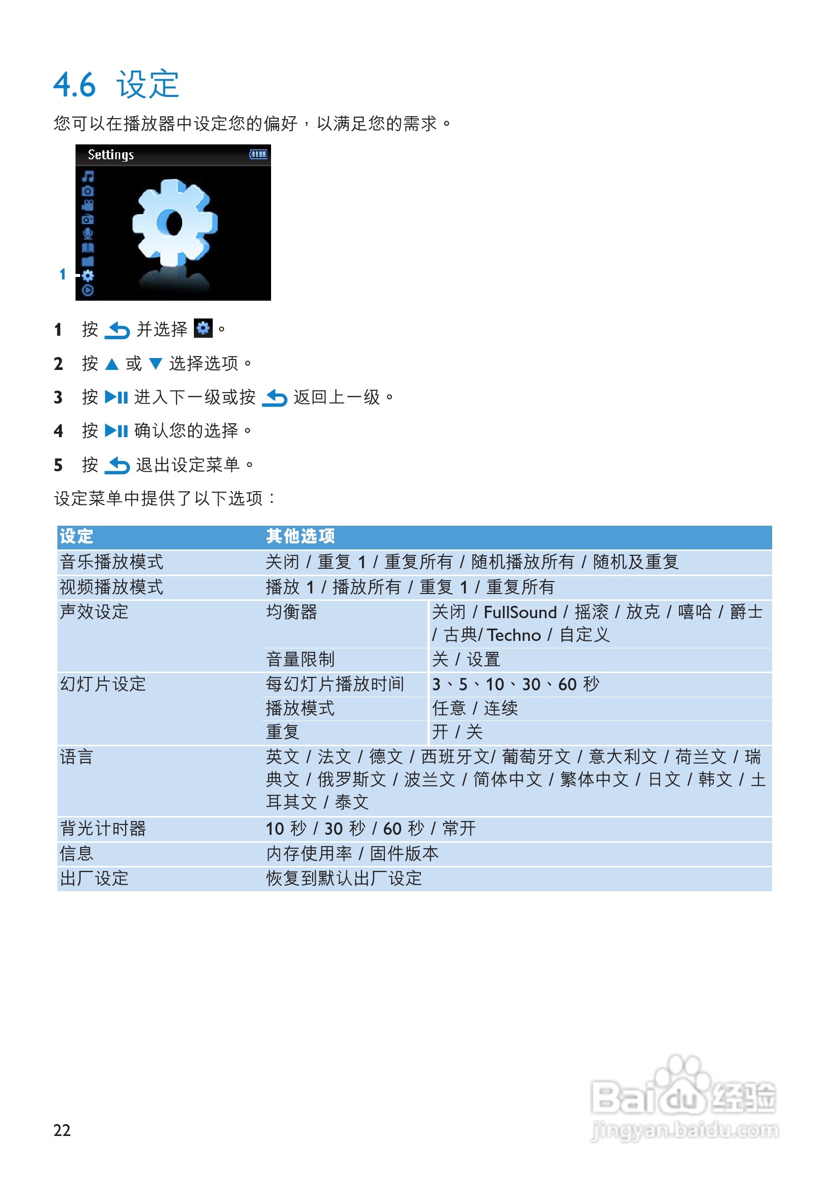 飞利浦SA3215便携式视频播放机使用说明书:[3]