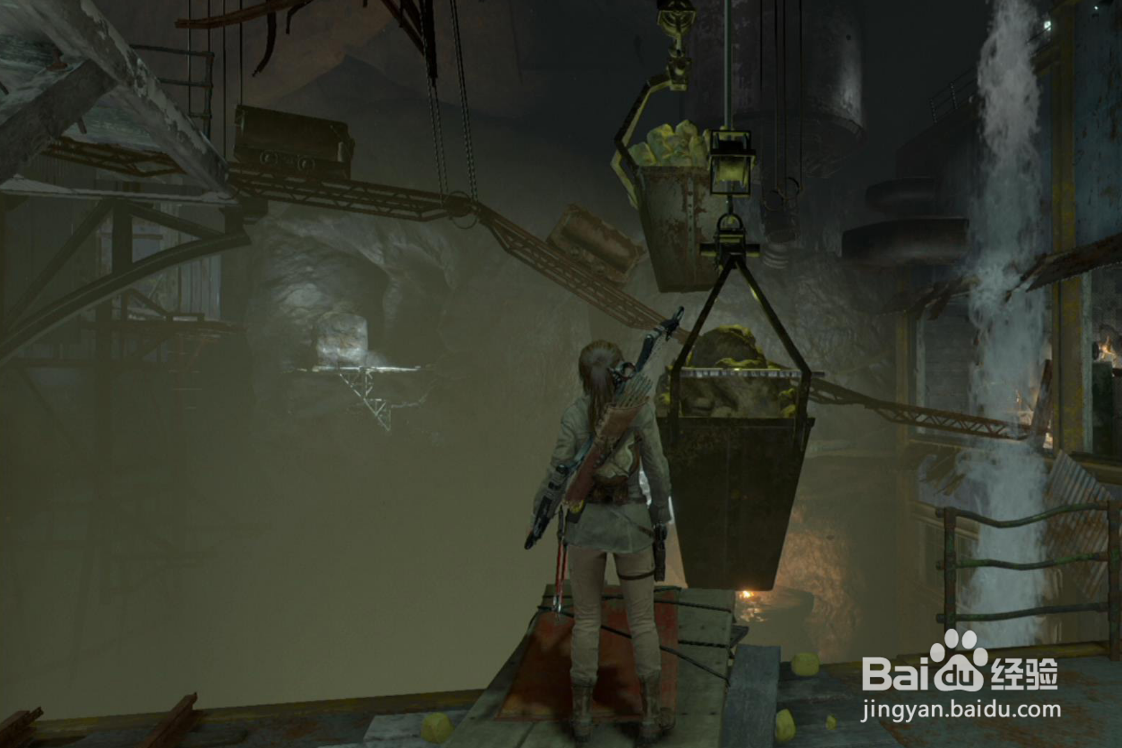 古墓丽影矿车挡水怎么没车了